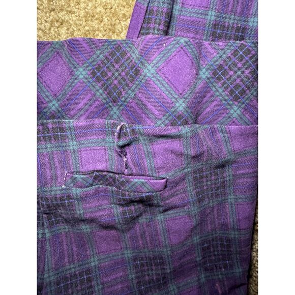 Size 2X Purple Green Plaid Punk Plus Size Legging Pants - Picture 4 of 4